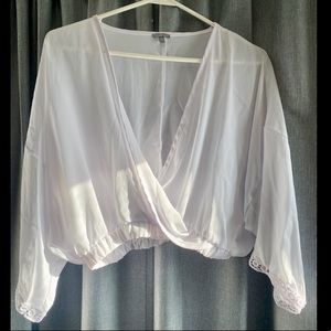 Flowy White Sheer Top